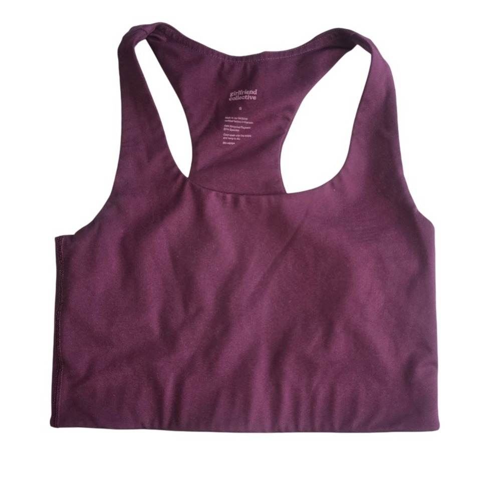 Girlfriend Collective Paloma Sports Bra Womens‎ S Plum Purple Active Athleisure
